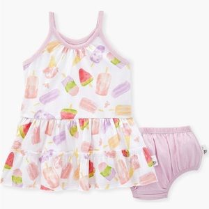 NEW Burt’s Bees Baby Summer Dress and Diaper Cover Two Piece Set